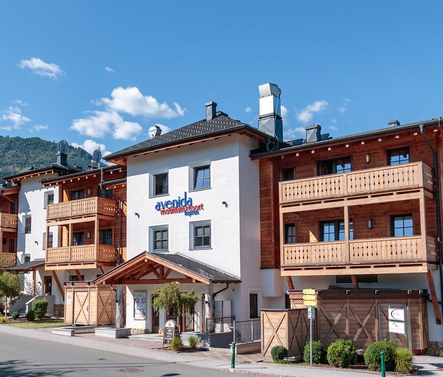 Vogelperspektive des Avenida Mountain Resort Kaprun