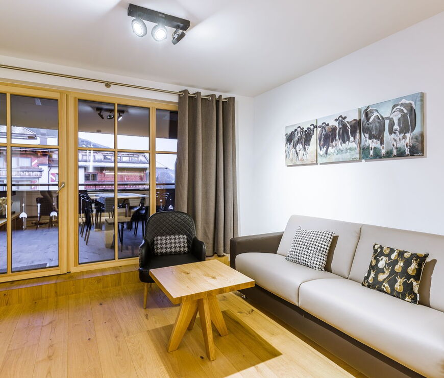 Bolodges Saalbach: Wohnbereich mit Terrasse