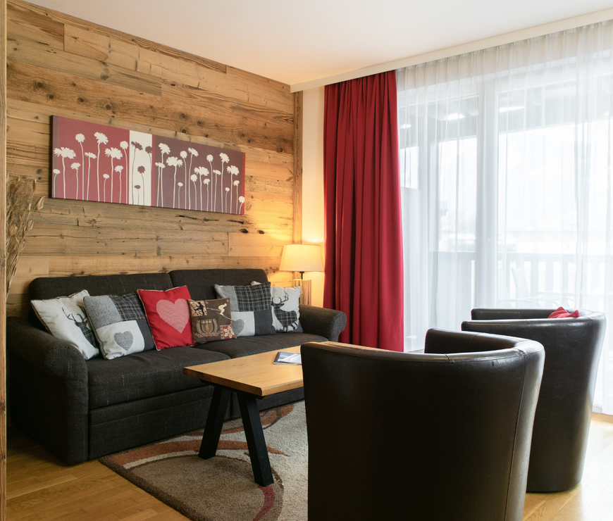 Cosy living room at the Adler Resort Kaprun