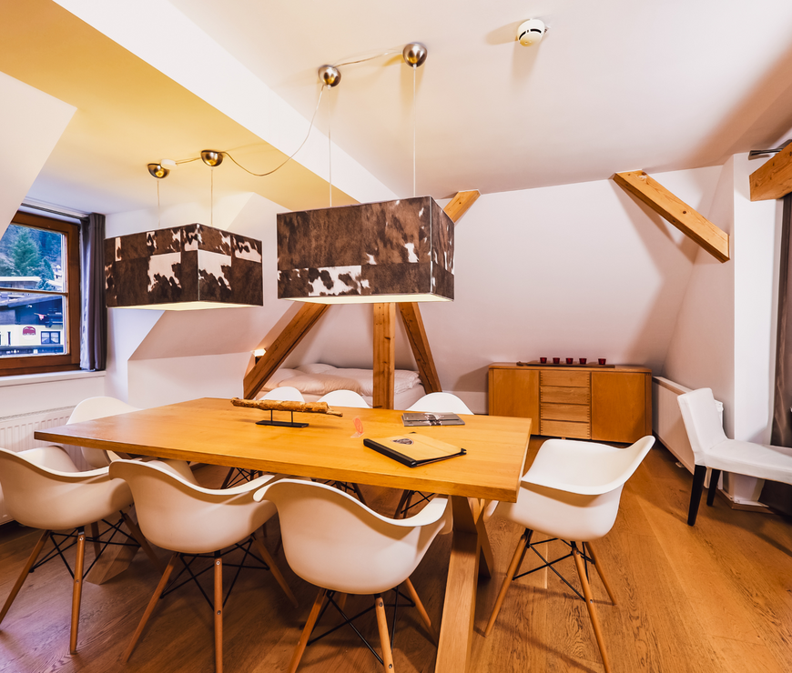 Kitz Residenz Kaprun: Living and dining area