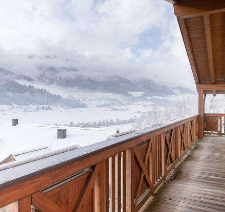 View from the balcony of the Panorama Chalet Kaprun View from the balcony of the Panorama Chalet Kaprun