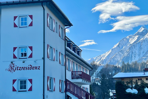 Au&szlig;enansicht der Kitz Residenz Kaprun Winter